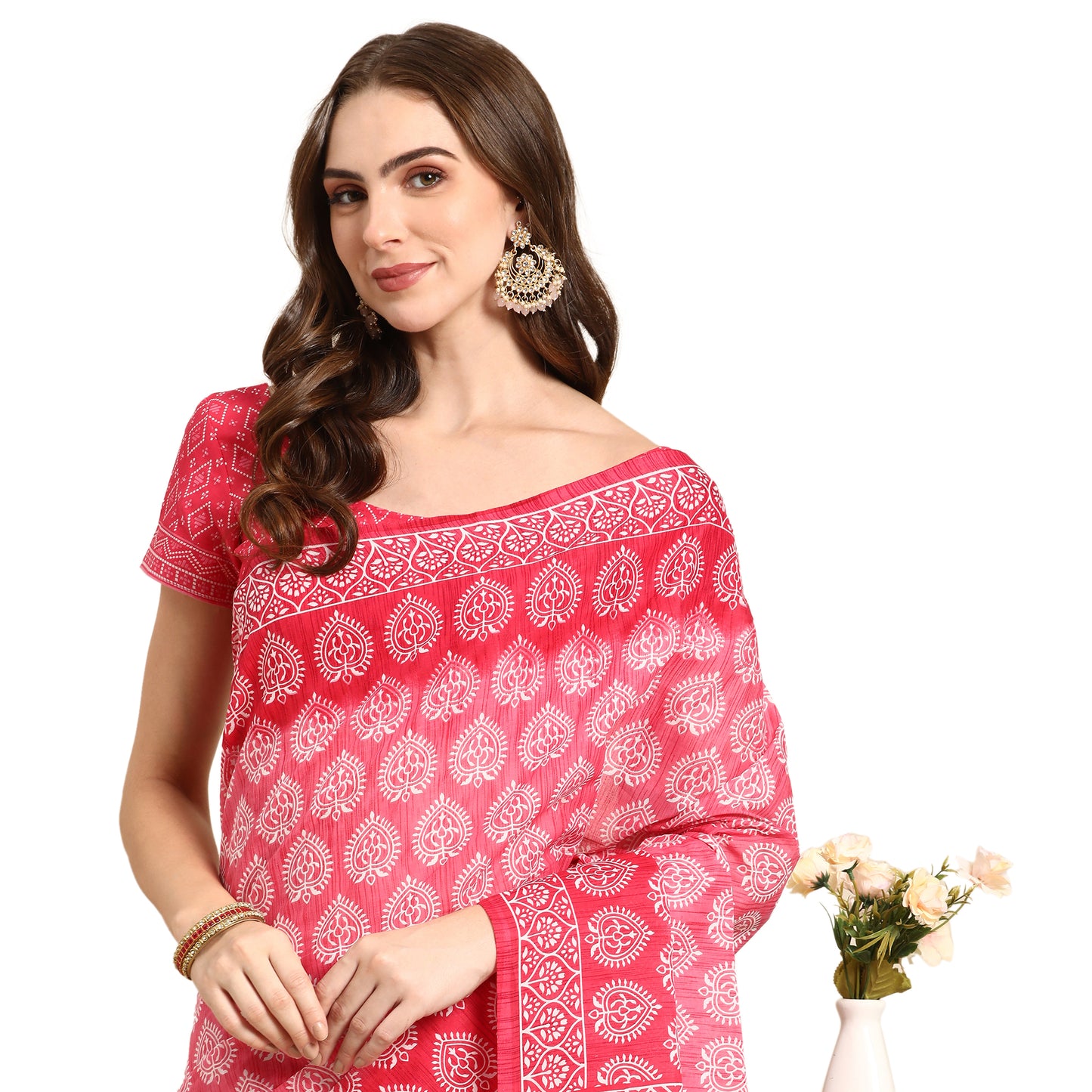 Pure Cotton Printed Mulmul Saree for Women with Blouse Piece