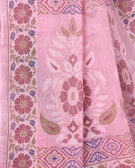 Pure Cotton Printed Mulmul Saree for Women with Blouse Piece