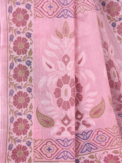Pure Cotton Printed Mulmul Saree for Women with Blouse Piece