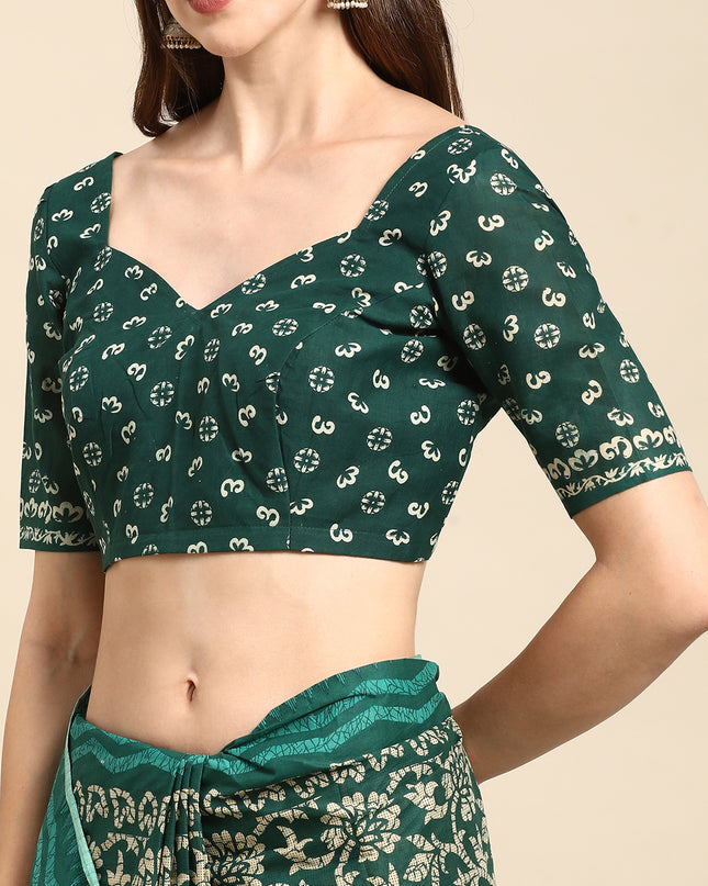 Pure Cotton Printed Mulmul Saree for Women with Blouse Piece
