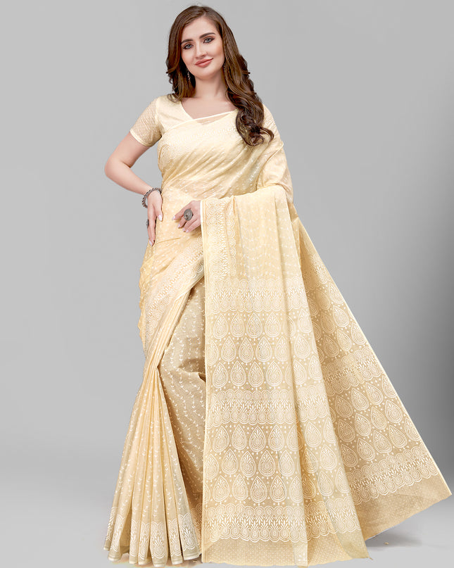 Pure Cotton Printed Mulmul Saree for Women with Blouse Piece