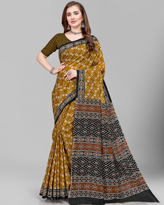 Pure Cotton Printed Mulmul Saree for Women with Blouse Piece