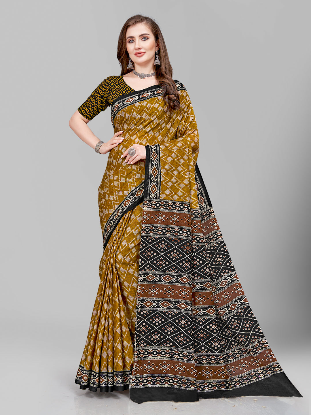 Pure Cotton Printed Mulmul Saree for Women with Blouse Piece