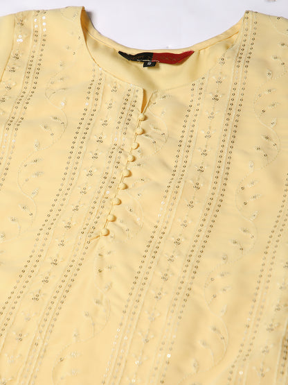 Georgette Straight Lucknowi Chikankari Ethinic Wear Kurta