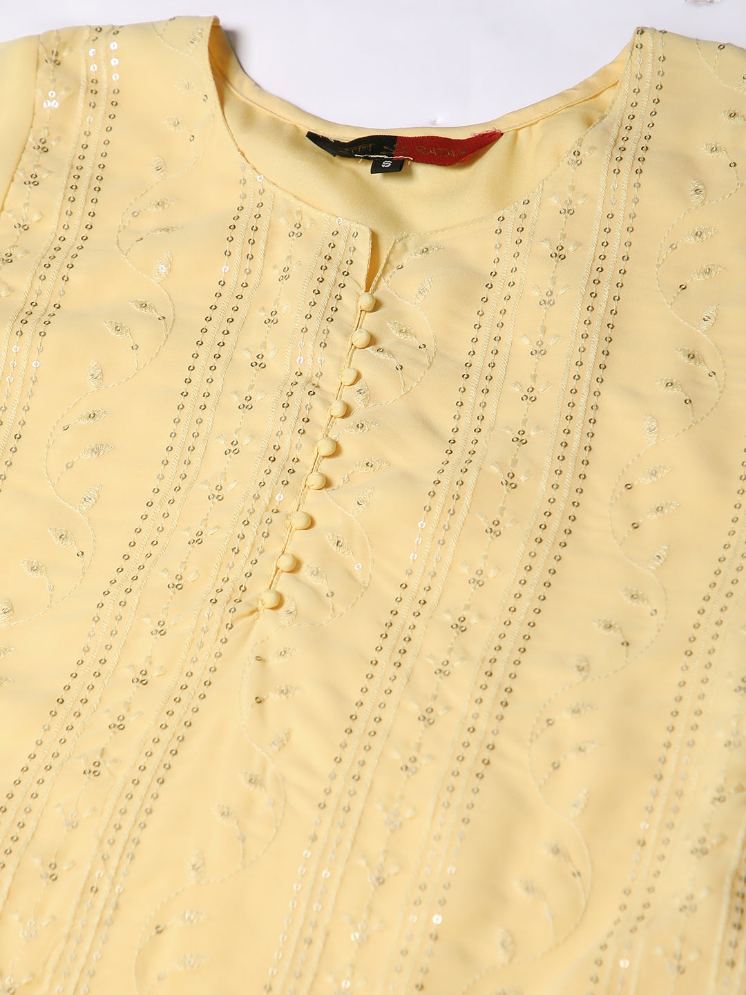 RATAN Women's Georgette Straight Lucknowi Chikankari Ethinic Wear Kurta