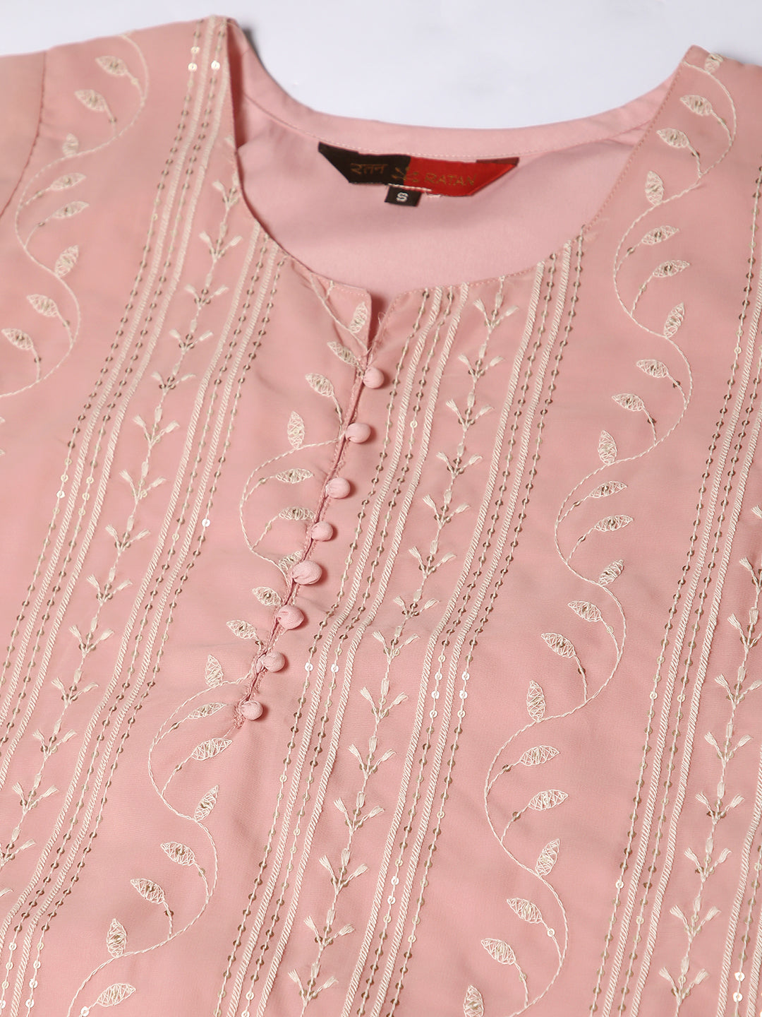 Georgette Straight Lucknowi Chikankari Ethinic Wear Kurta