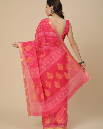 Pure Cotton Printed Mulmul Saree for Women with Blouse Piece