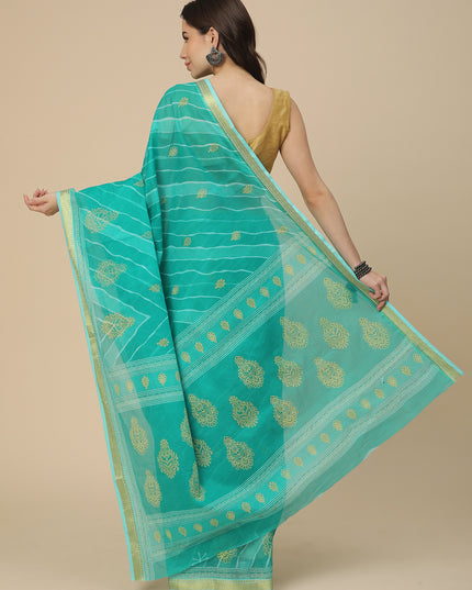 Pure Cotton Printed Mulmul Saree for Women with Blouse Piece