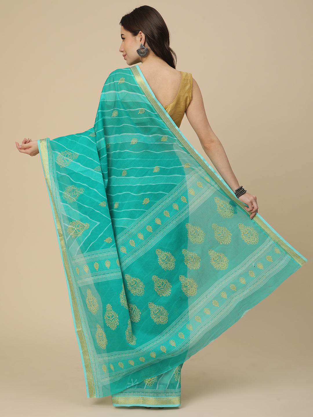 Pure Cotton Printed Mulmul Saree for Women with Blouse Piece