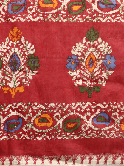 Pure Cotton Printed Mulmul Saree for Women with Blouse Piece