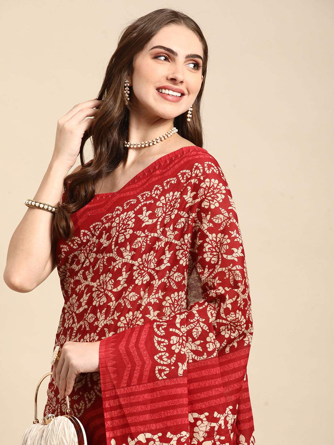 Pure Cotton Printed Mulmul Saree for Women with Blouse Piece