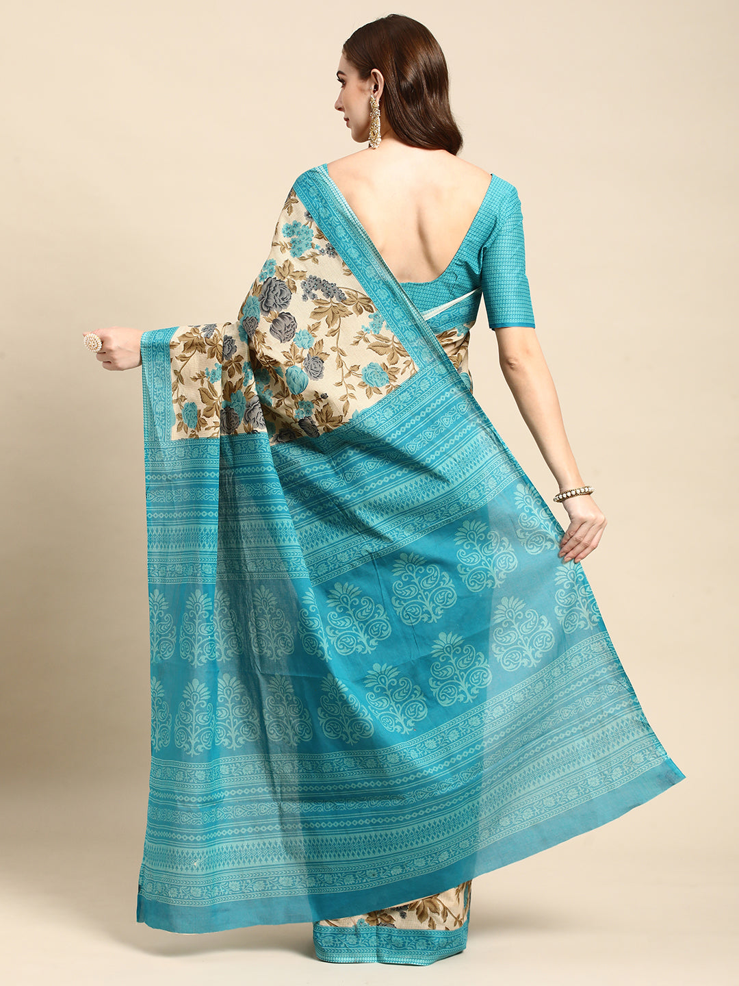 Pure Cotton Printed Mulmul Saree for Women with Blouse Piece