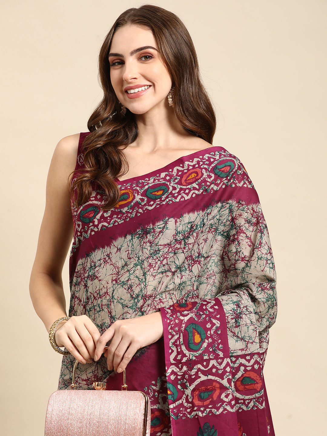 Pure Cotton Printed Mulmul Saree for Women with Blouse Piece