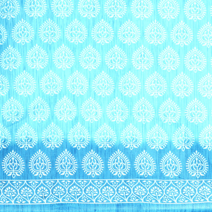 Pure Cotton Printed Mulmul Saree for Women with Blouse Piece