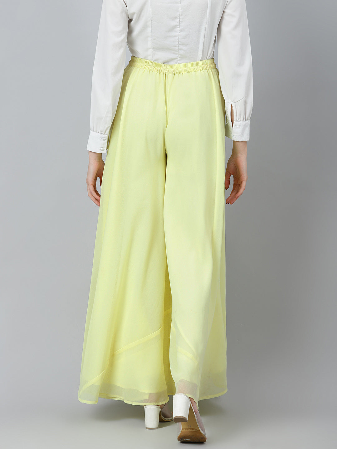 Women’s Freesize Georgette Flared Sharara Palazzo Pant with Lining