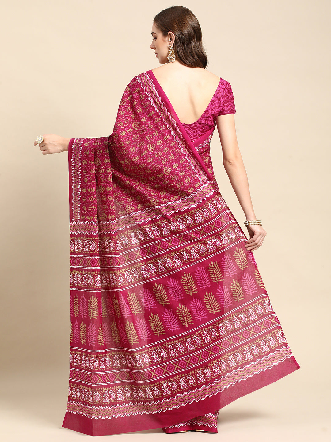 Pure Cotton Printed Mulmul Saree for Women with Blouse Piece