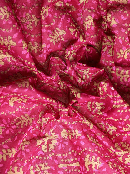 Pure Cotton Printed Mulmul Saree for Women with Blouse Piece