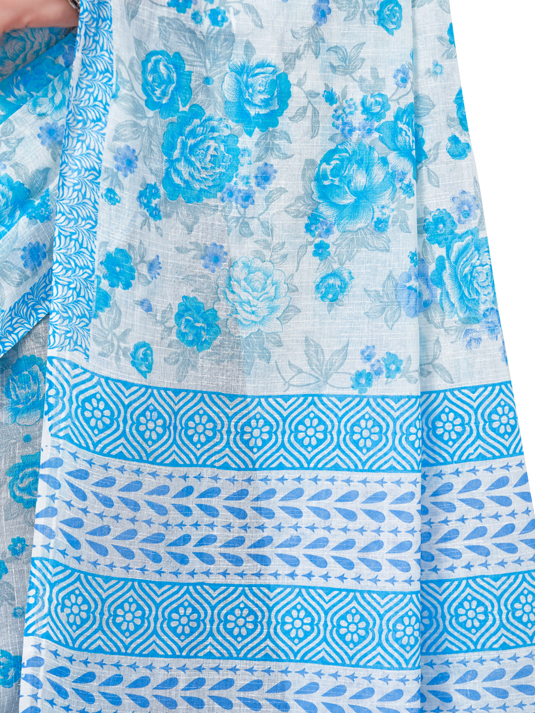Pure Cotton Printed Mulmul Saree for Women with Blouse Piece