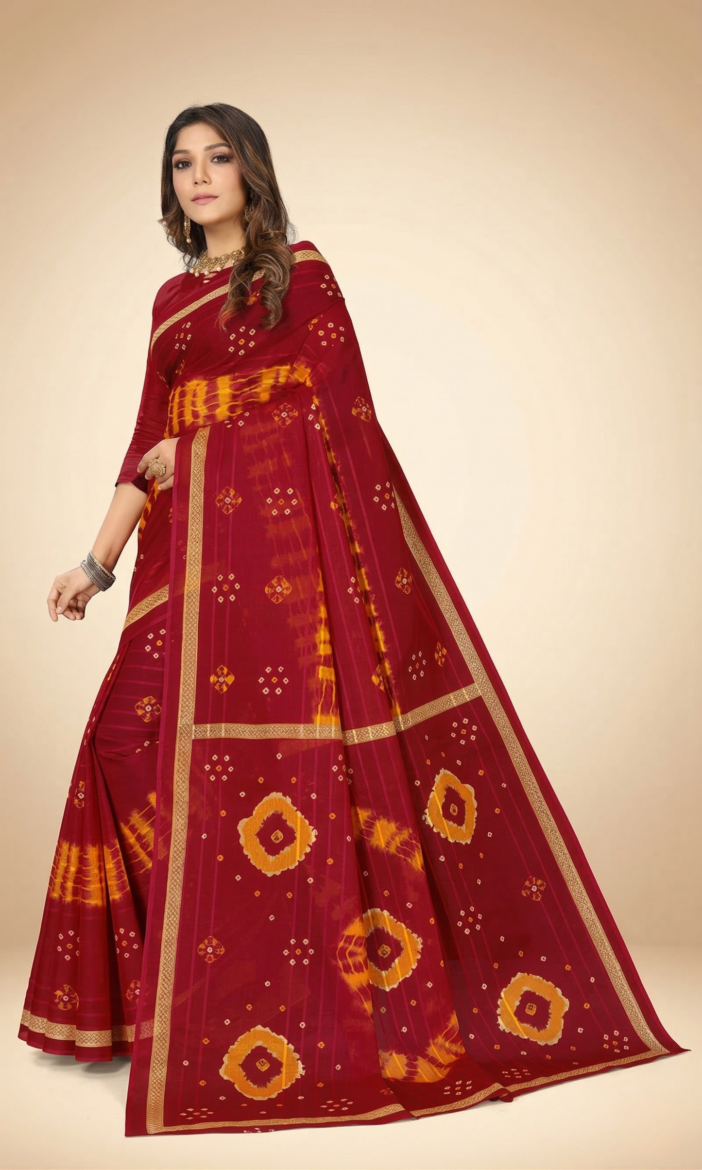 Cotton Printed Mul Mul Saree for Women without Blouse Piece