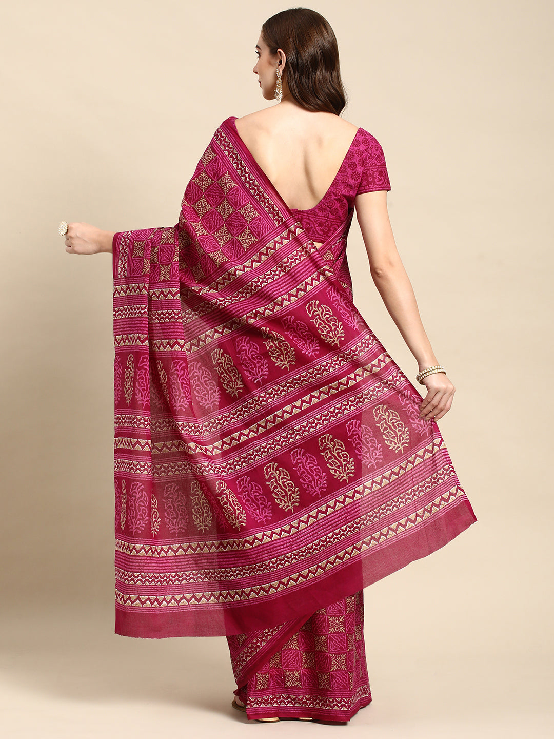 Pure Cotton Printed Mulmul Saree for Women with Blouse Piece