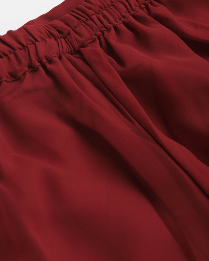 Women’s Freesize Georgette Flared Sharara Palazzo Pant with Lining