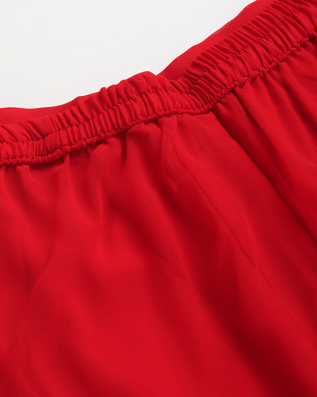 Women’s Freesize Georgette Flared Sharara Palazzo Pant with Lining