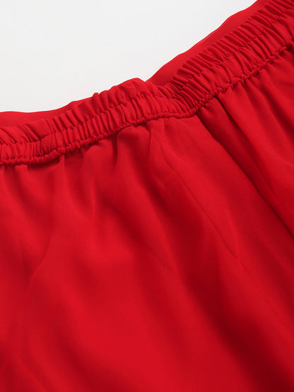 Women’s Freesize Georgette Flared Sharara Palazzo Pant with Lining