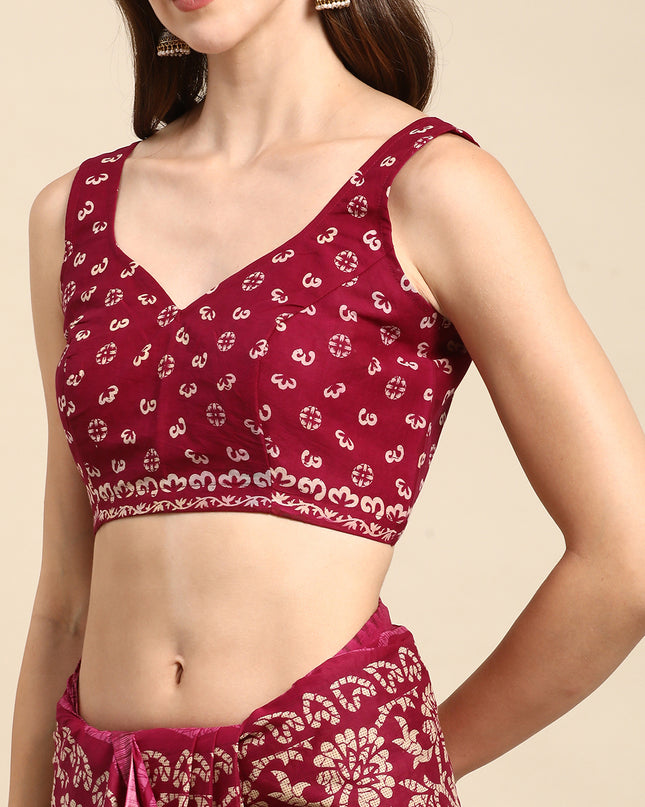 Pure Cotton Printed Mulmul Saree for Women with Blouse Piece