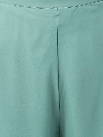 Women’s Freesize Georgette Flared Sharara Palazzo Pant with Lining