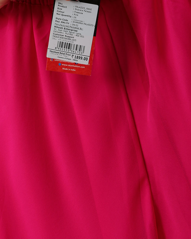 Women’s Freesize Georgette Flared Sharara Palazzo Pant with Lining