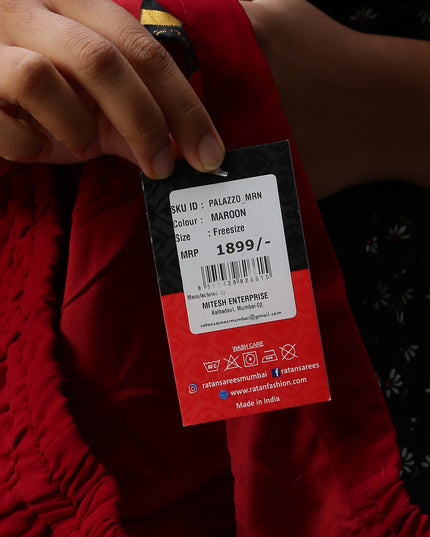 Women’s Freesize Georgette Flared Sharara Palazzo Pant with Lining