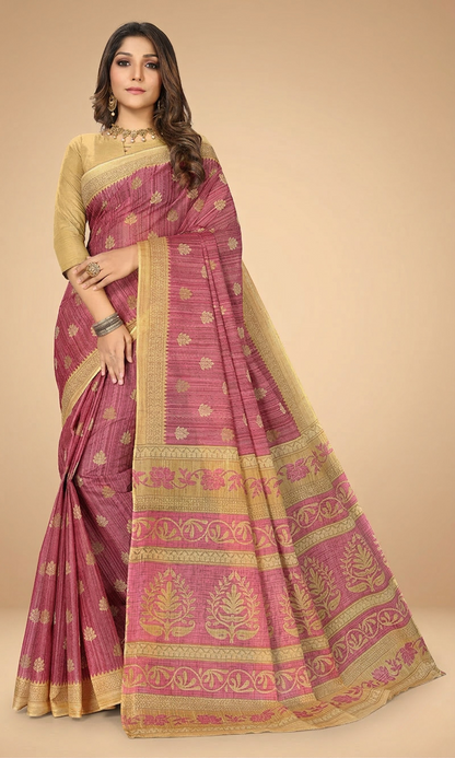 Pure Cotton Printed Mul Mul Saree for Women without Blouse Piece