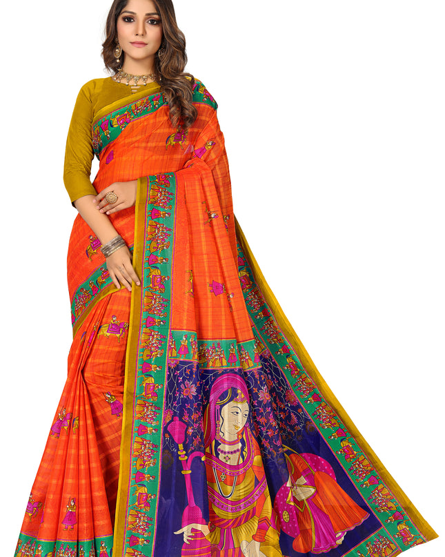 Pure Cotton Printed Mul Mul Saree for Women without Blouse Piece