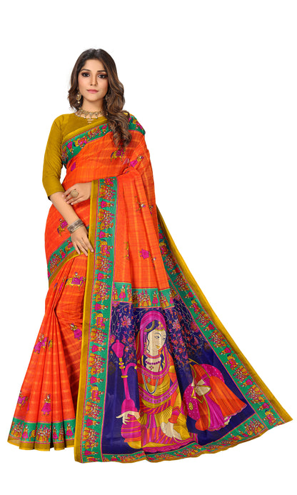 Pure Cotton Printed Mul Mul Saree for Women without Blouse Piece