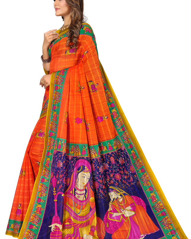 Pure Cotton Printed Mul Mul Saree for Women without Blouse Piece