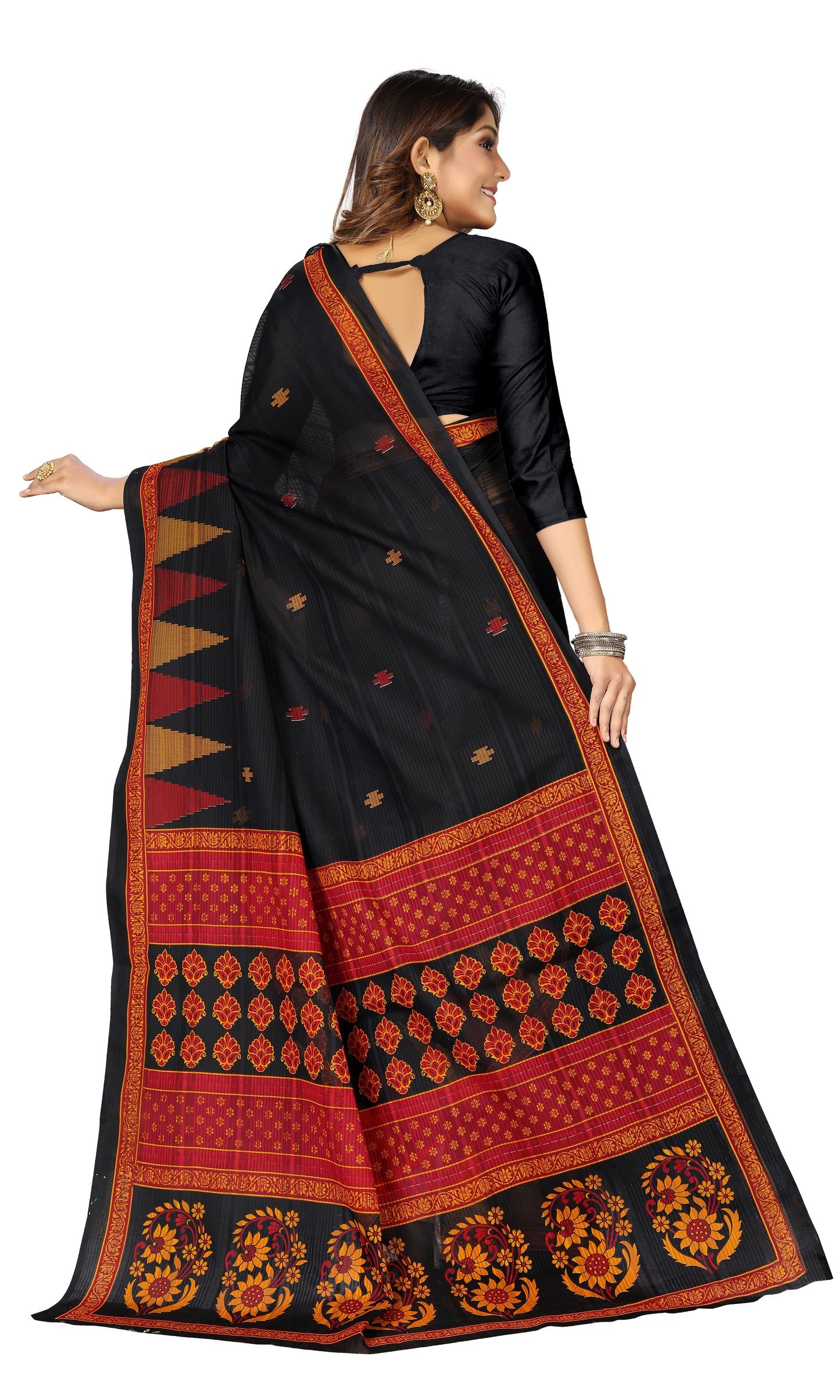 Pure Cotton Printed Mul Mul Saree for Women without Blouse Piece