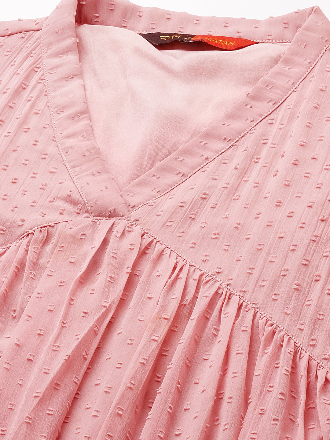 Chiffon Self Design Flared Kurta