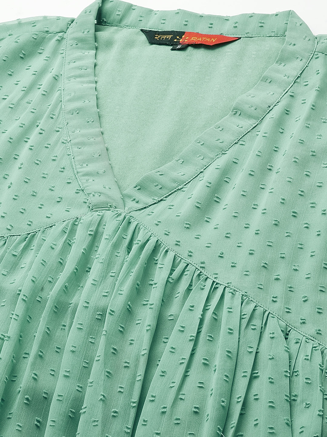 Chiffon Self Design Flared Kurta