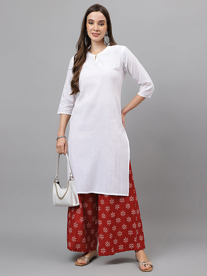 Women's Cotton Printed Loose Fit Flared Wide Leg Palazzo Pants