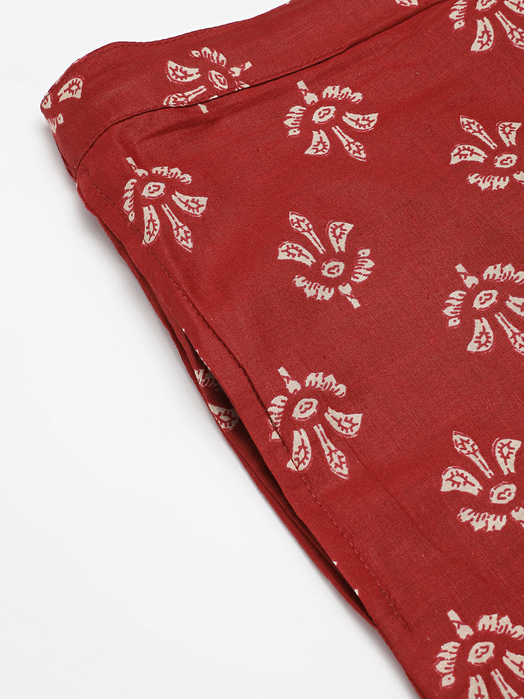 Women's Cotton Printed Loose Fit Flared Wide Leg Palazzo Pants