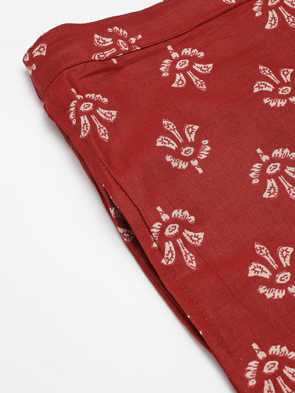Women's Cotton Printed Loose Fit Flared Wide Leg Palazzo Pants