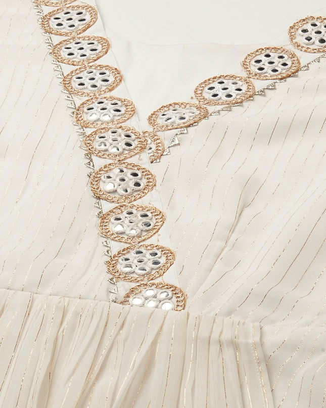 Georgette Lurex Layered Ethnic Wear Kurta