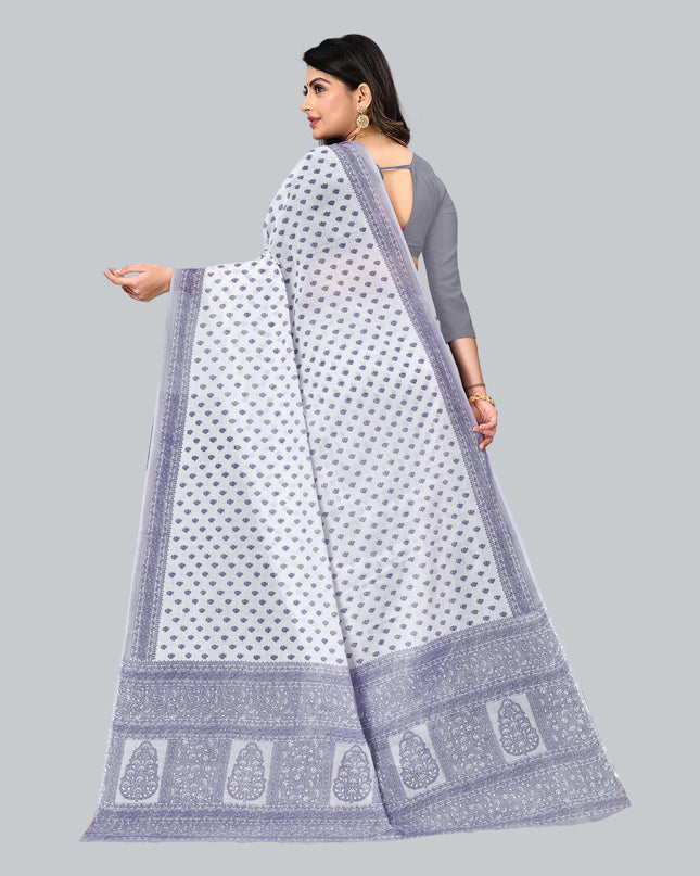 Pure Cotton Printed Mulmul Saree for Women without Blouse Piece