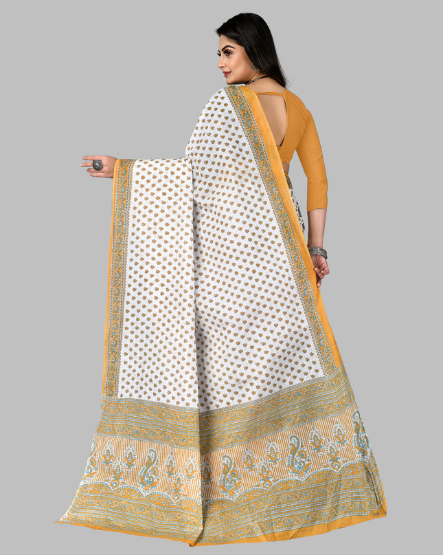 Pure Cotton Printed Mulmul Saree for Women without Blouse Piece
