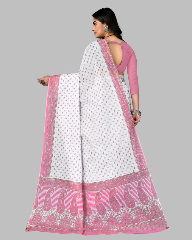 Pure Cotton Printed Mulmul Saree for Women without Blouse Piece