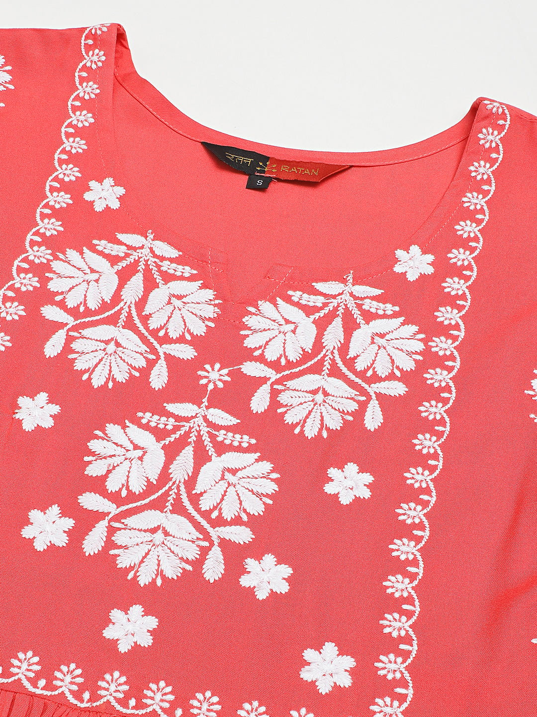 Rayon Anarkali Lucknowi Chikankari Ethnic Wear Kurta