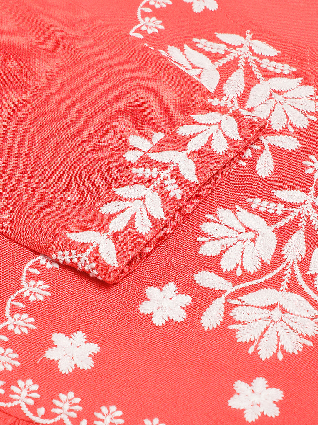 Rayon Anarkali Lucknowi Chikankari Ethnic Wear Kurta