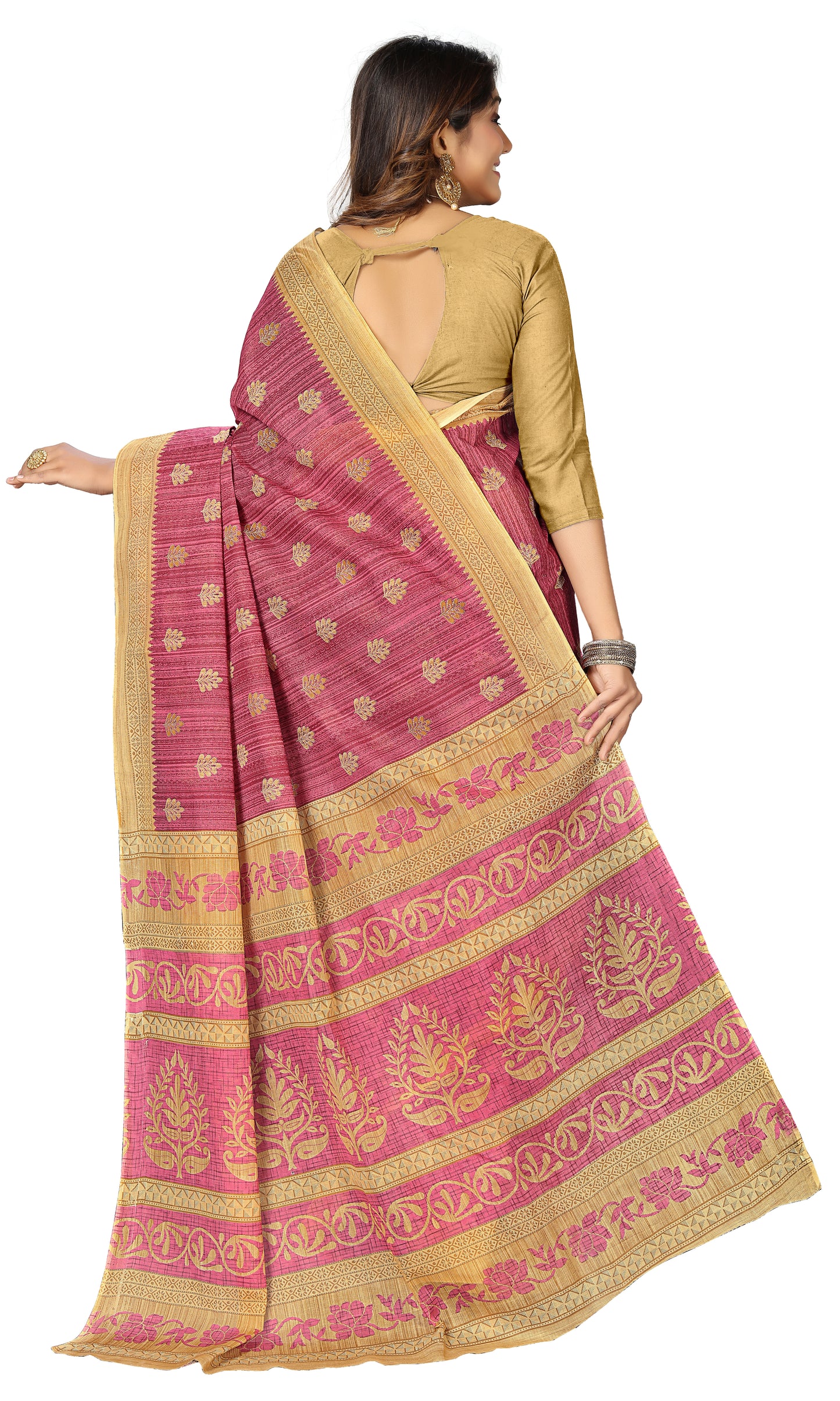 Pure Cotton Printed Mul Mul Saree for Women without Blouse Piece