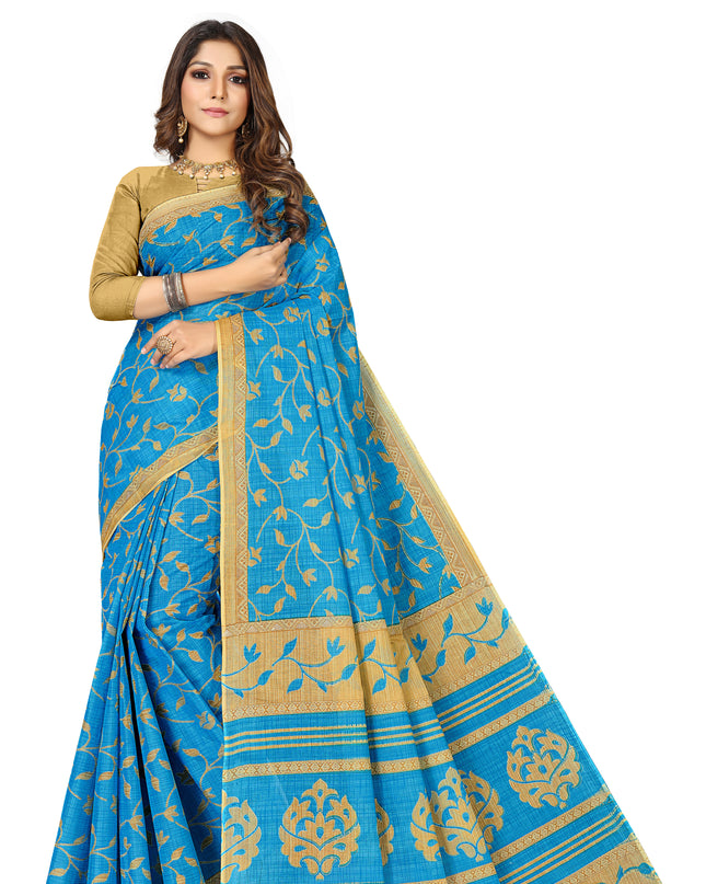 Pure Cotton Printed Mul Mul Saree for Women without Blouse Piece