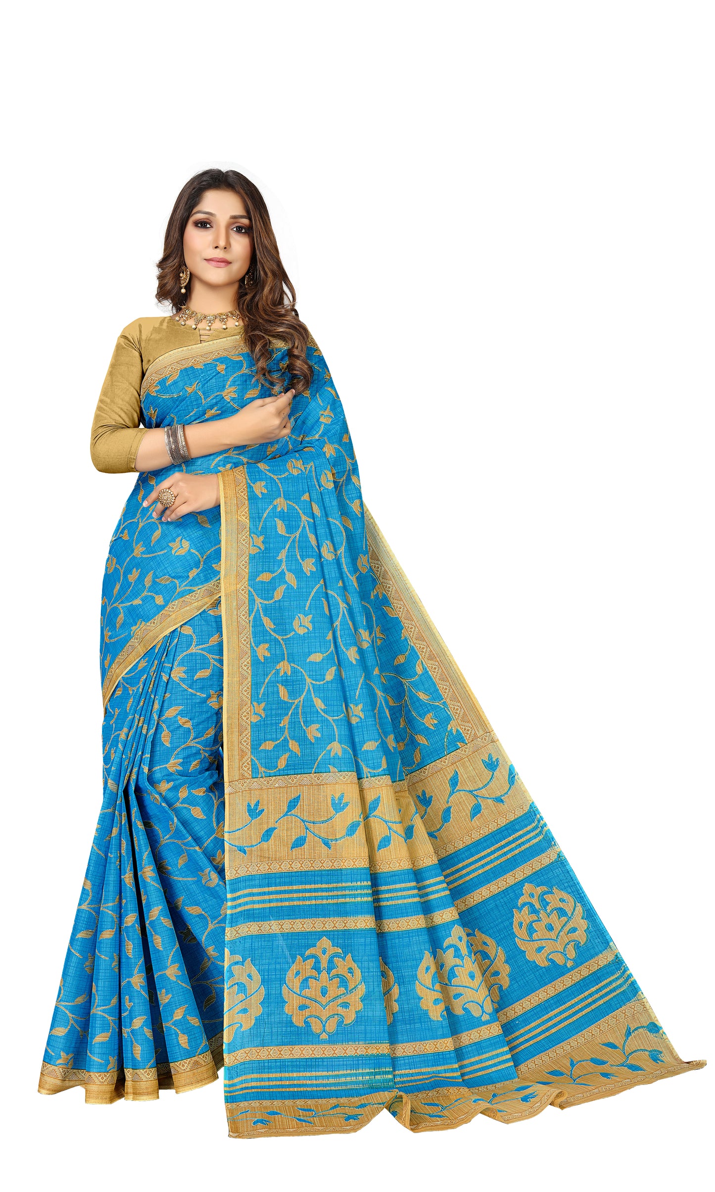 Pure Cotton Printed Mul Mul Saree for Women without Blouse Piece